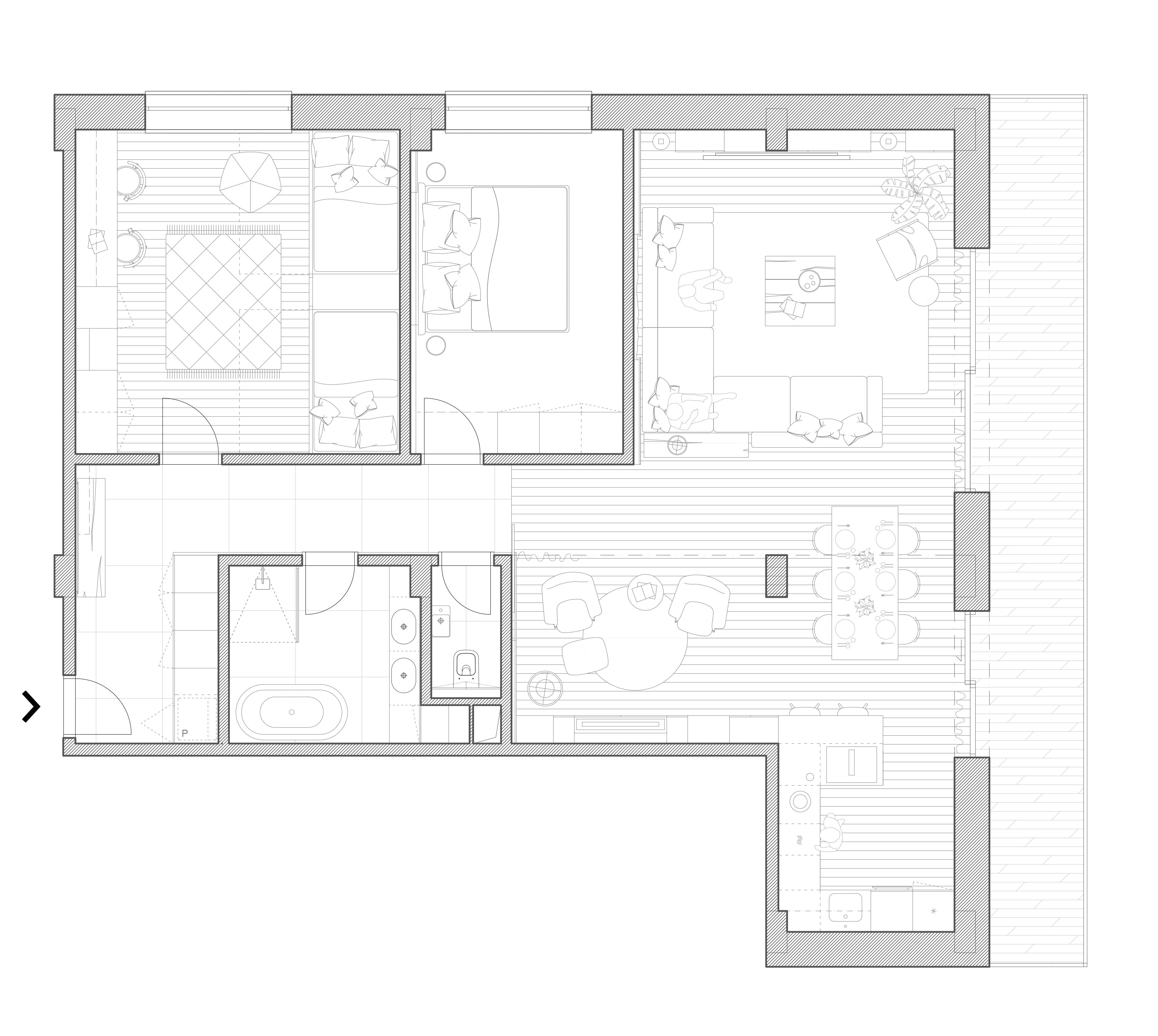 Horský apartmán DBV — pôdorys